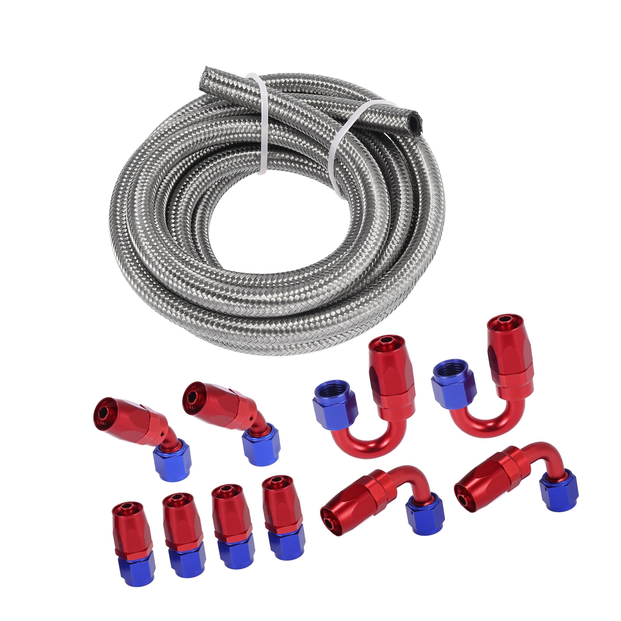 A ABSOPRO Coche CPE Aceite Manguera Trenzada 10 Pies 3/8" Combustible Línea Kit con AN6 Extremo Montaje Reemplazo de artículo