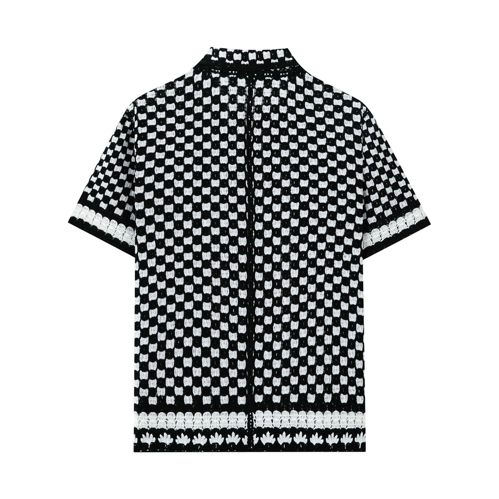 Camicia da uomo a maniche corte, per il tempo libero, con scollo a V, con colletto a risvolto, a righe, hawaiana, da spiaggia, da spiaggia