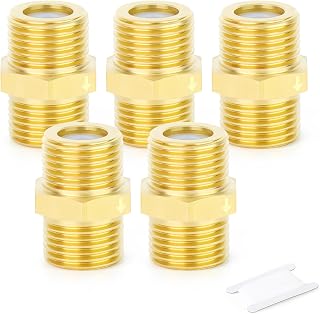 GASHER 2PCS Brass Check Valve 1/2" Male to 1/2" Male Thread, Backflow Prevention, Non Return One Way Check Valves