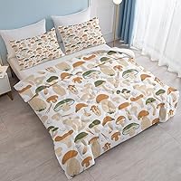 Vista 97 de SOULZZZ Juego de ropa de cama retro hippie tamaño matrimonial, edredón floral de hongos margaritas para niñas y mujeres, edredón negro con 2 fundas