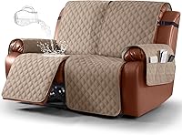Vista 25 de Ruaozz Funda impermeable para sofá reclinable de 1 pieza, fundas para sofás para sofás reclinables, funda para sofá reclinable, lavable, protector
