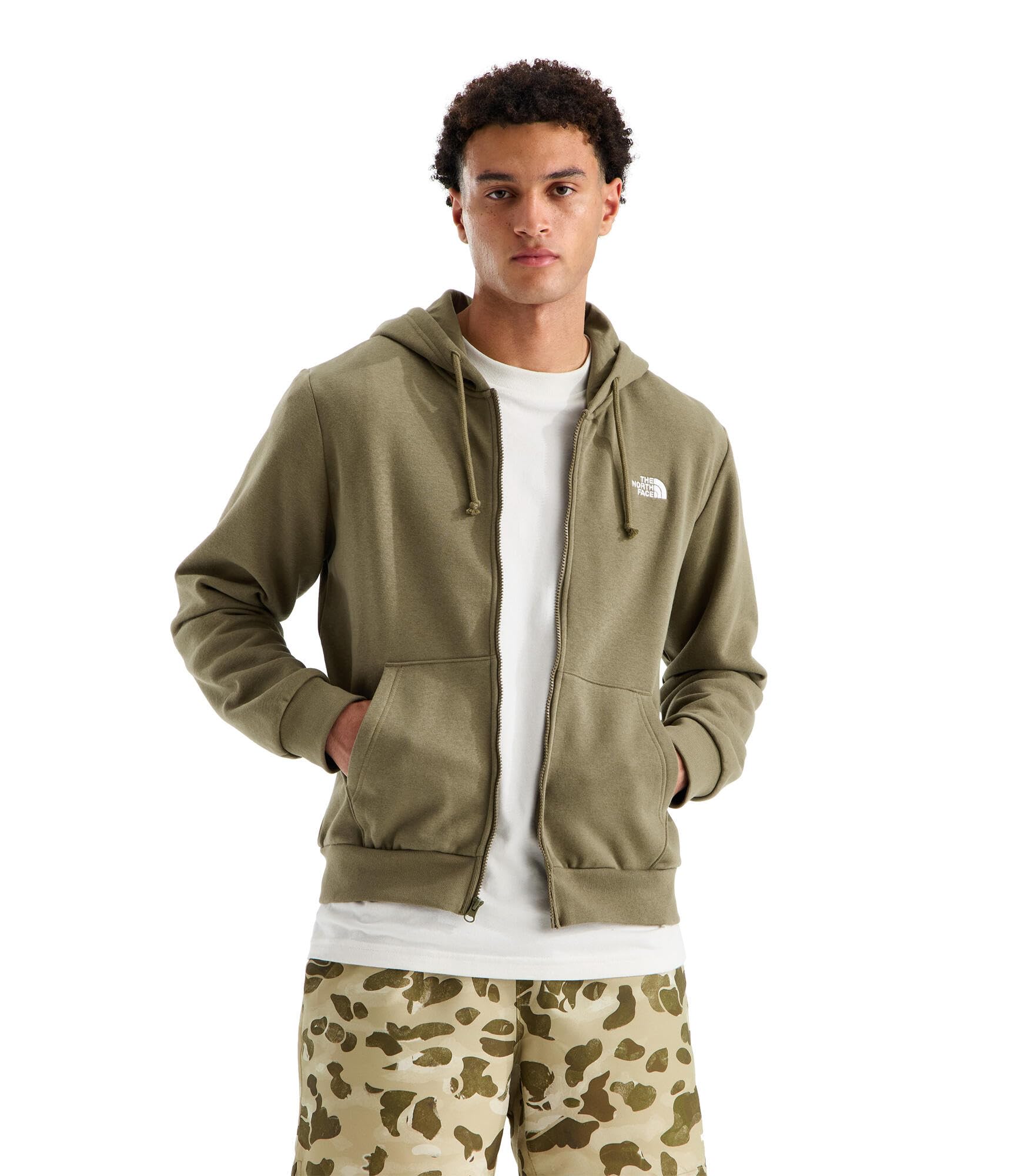 THE NORTH FACE Men's Evolution Simple Dome Full Zip Hoodie | 2 Piece Hood With Adjustable Drawcord, Classic Logo