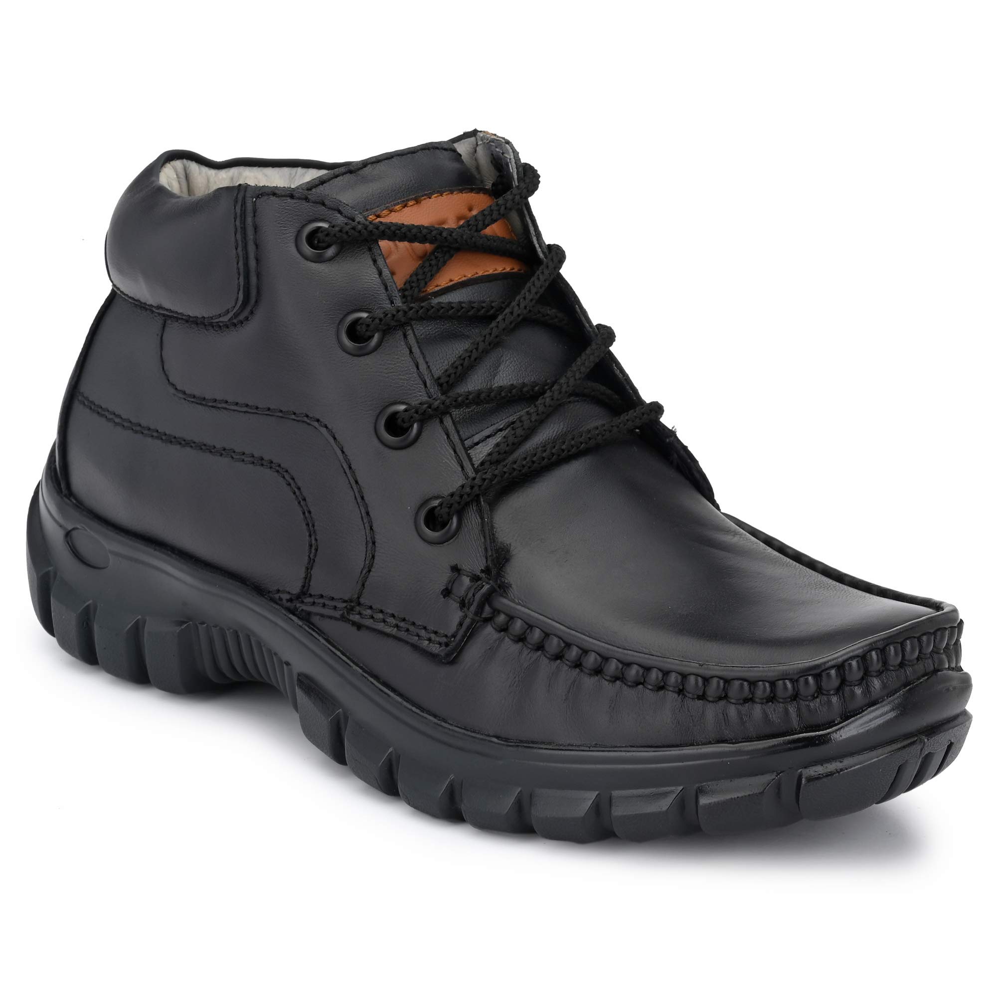 Punch Mens Genuine Leather Lace ups Biker|Riding|Outdoor|Safety|Hiking|Walking|Casual Sneakers Ankle Boots for Men (Black, Numeric_5) (B0BYVF82TJ) Amazon Price History, Amazon Price Tracker