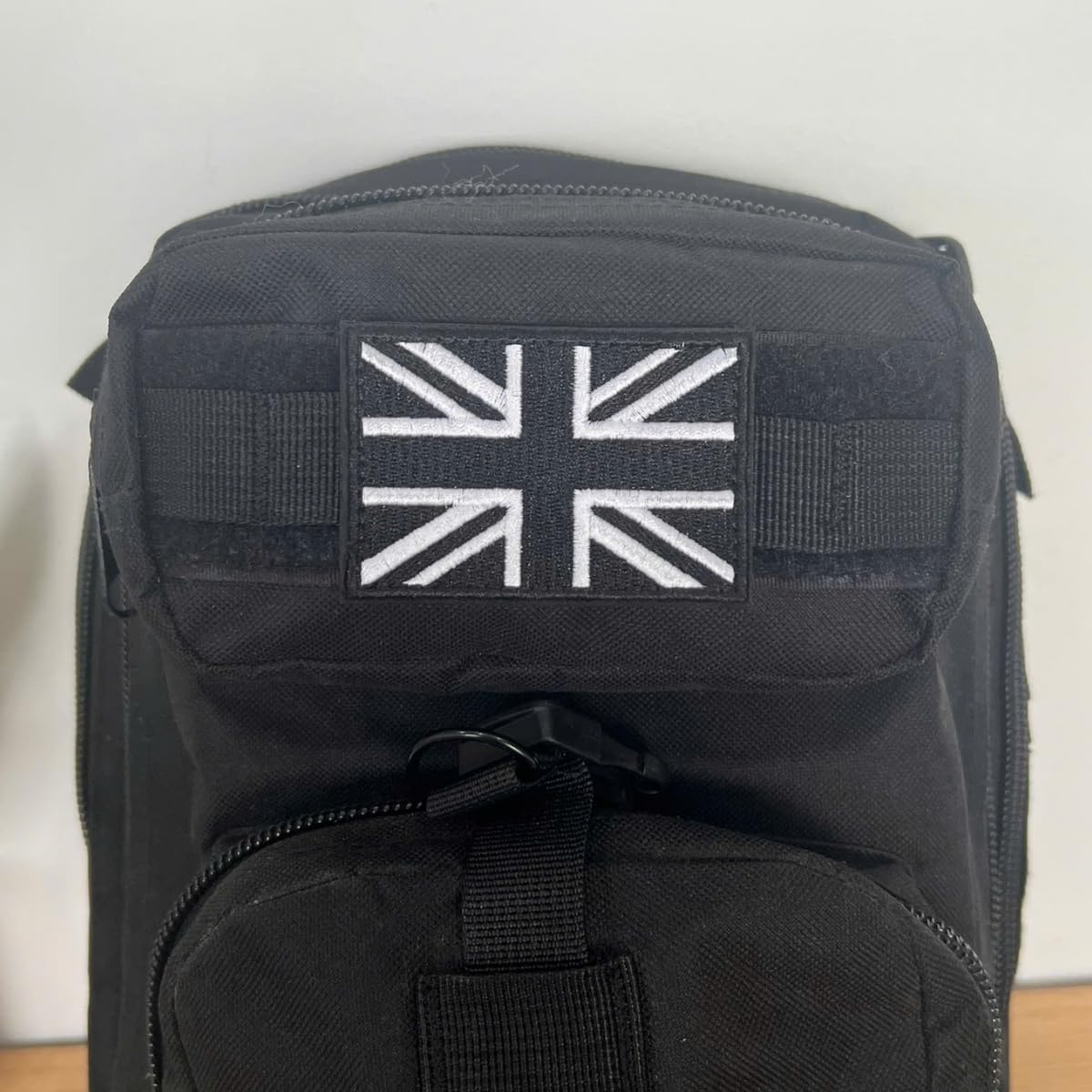 UK Flag Patch, Tactical British Union Jack Patches Embroidered for Airsoft Gear Backpacks Hat Clothes (Black, Iron On) image 5