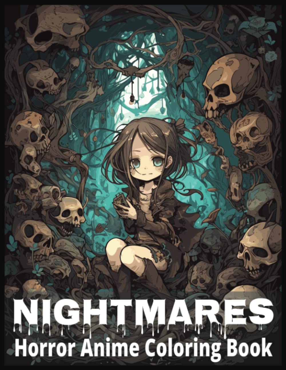 Amazon.com: Nightmares Horror Anime Coloring Book for Teens and Adults ...