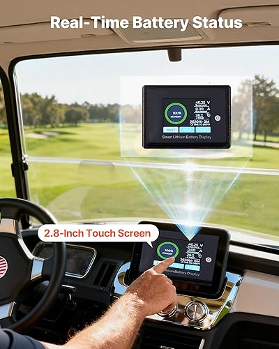 Miniatura 5 de VEVOR Batería de litio para carrito de golf de 36 V (38.4 V) 105 AH, con cargador de 25 A, kit de batería Lifepo4, BMS de 200 A integrado, con