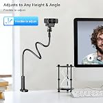 Support de support Webcam flexible pour bureau, Trépied Webcam Gooseneck avec pince, support de téléphone de bureau & Table Top Tripod Compatible avec la caméra d'action Gopro C922 C930e C920S C920 C615 C960 C920x Brio