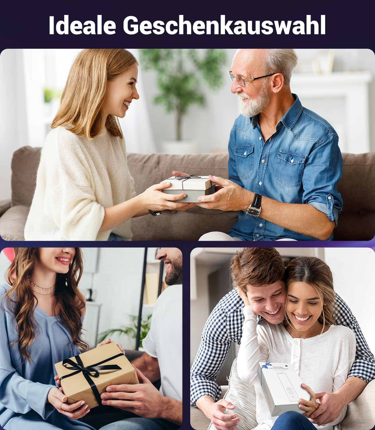Hornhautentferner elektrisch【Peeling NO.1 – 0 Handschwielen,0 Harte Haut,0 Risse】Hornhaut entfernen Fuß【99.92% Entfernung in 3 Min – 9 Stufen】Wiederaufladbar mit Type-C (Violett)