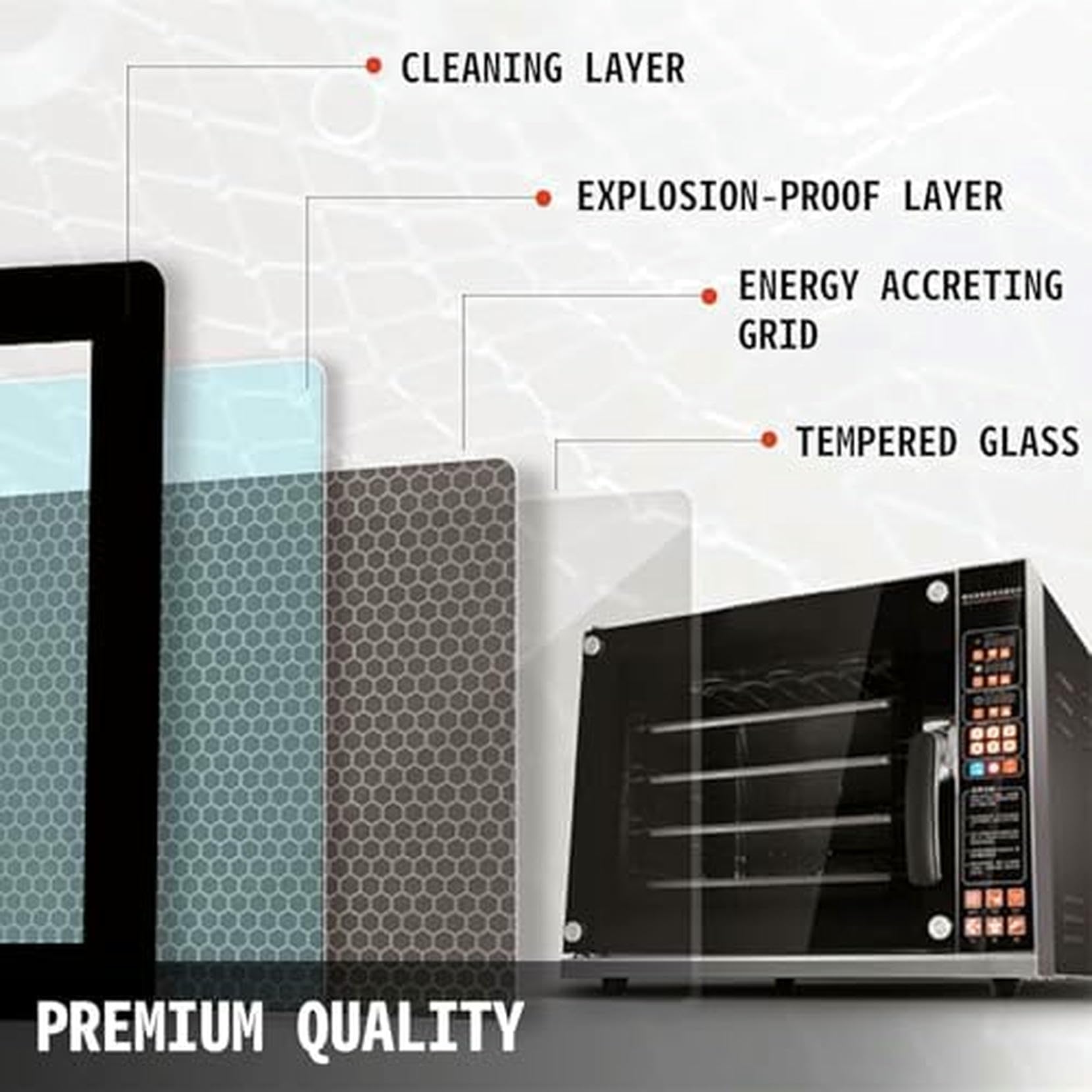 Forno A Convezione Commerciale 60L - Forno Elettrico A 4 Livelli 4500W Con Controllo Della Temperatura 0-350 ℃ E Pannello Intelligente Per La Cottura Del Pane, Dell'anatra Tostata, Della Turchia