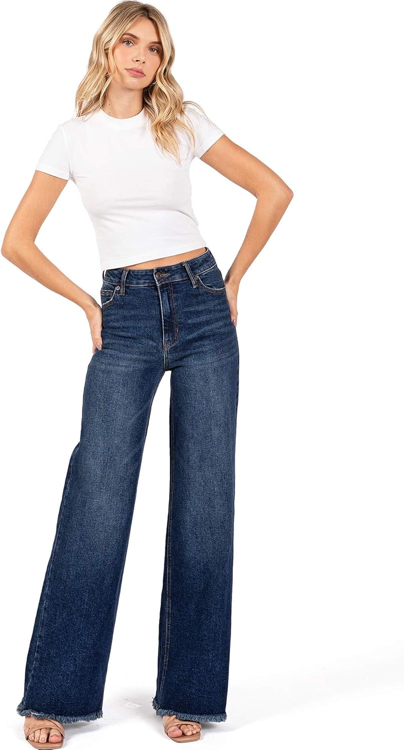 Celebrity Pink Women's Juniors High Rise Wide Leg Jeans - Image 2
