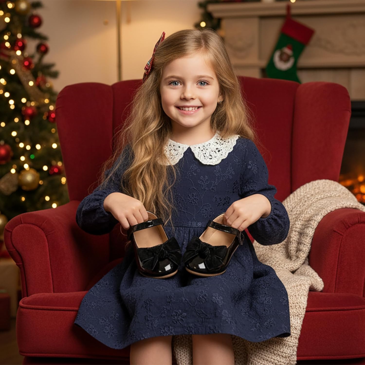 Flaryzone Toddler/Little Girls' Ballerina Flat Mary Jane Princess Dress Shoes - Wedding School Party - Image 4