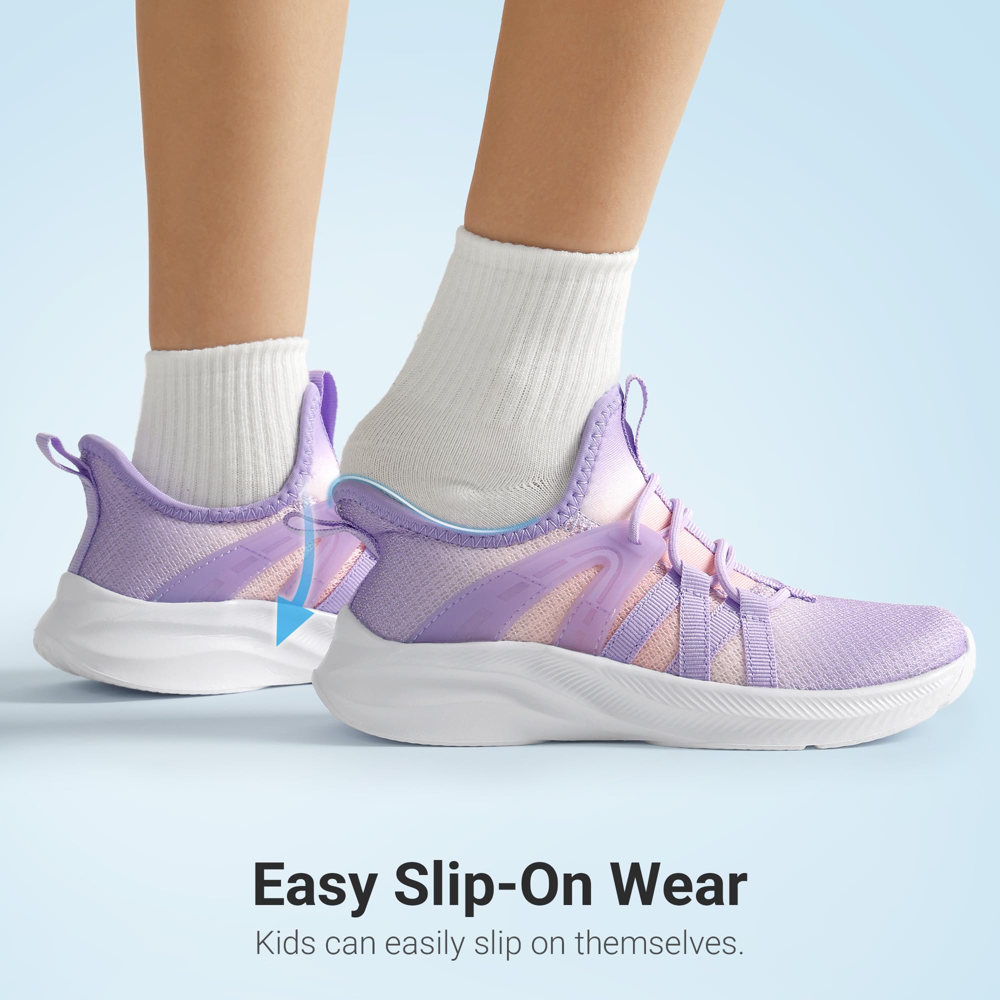 DREAM PAIRS Zapatillas Running Niños y Niñas | Malla Ultra Ligera de Colegio, Solo 105g, Calzado Fácil Sin Cordones, Suela TPR Flexible, Puntera Anti-Impactos