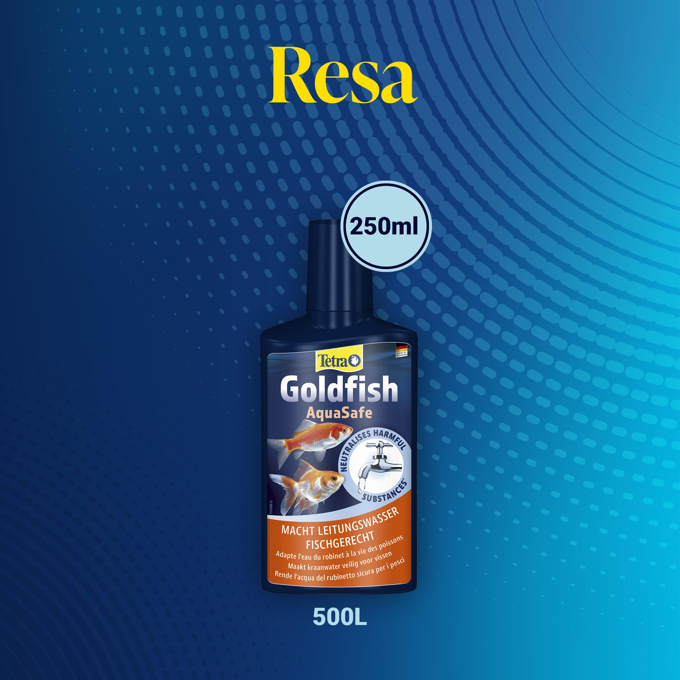 Tetra Goldfish AquaSafe 250 ml, Rende l'Acqua del Rubinetto Sicura per i Pesci