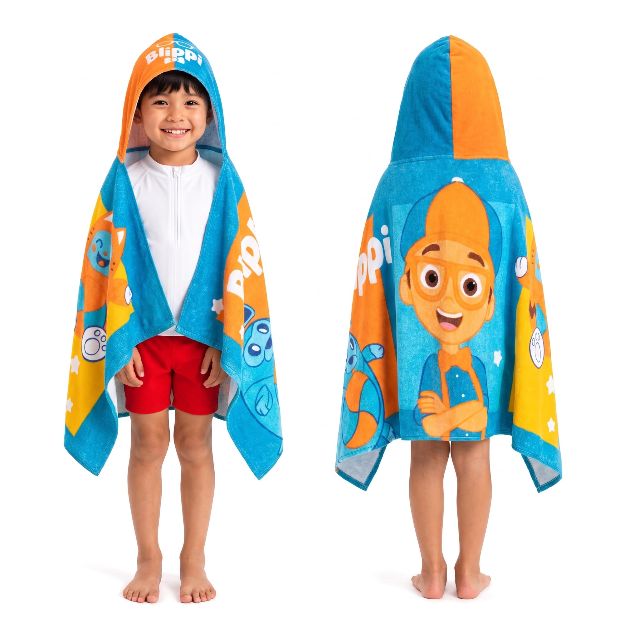 Amazon.com: Jay Franco Blippi Kids Hooded Towel Poncho 22