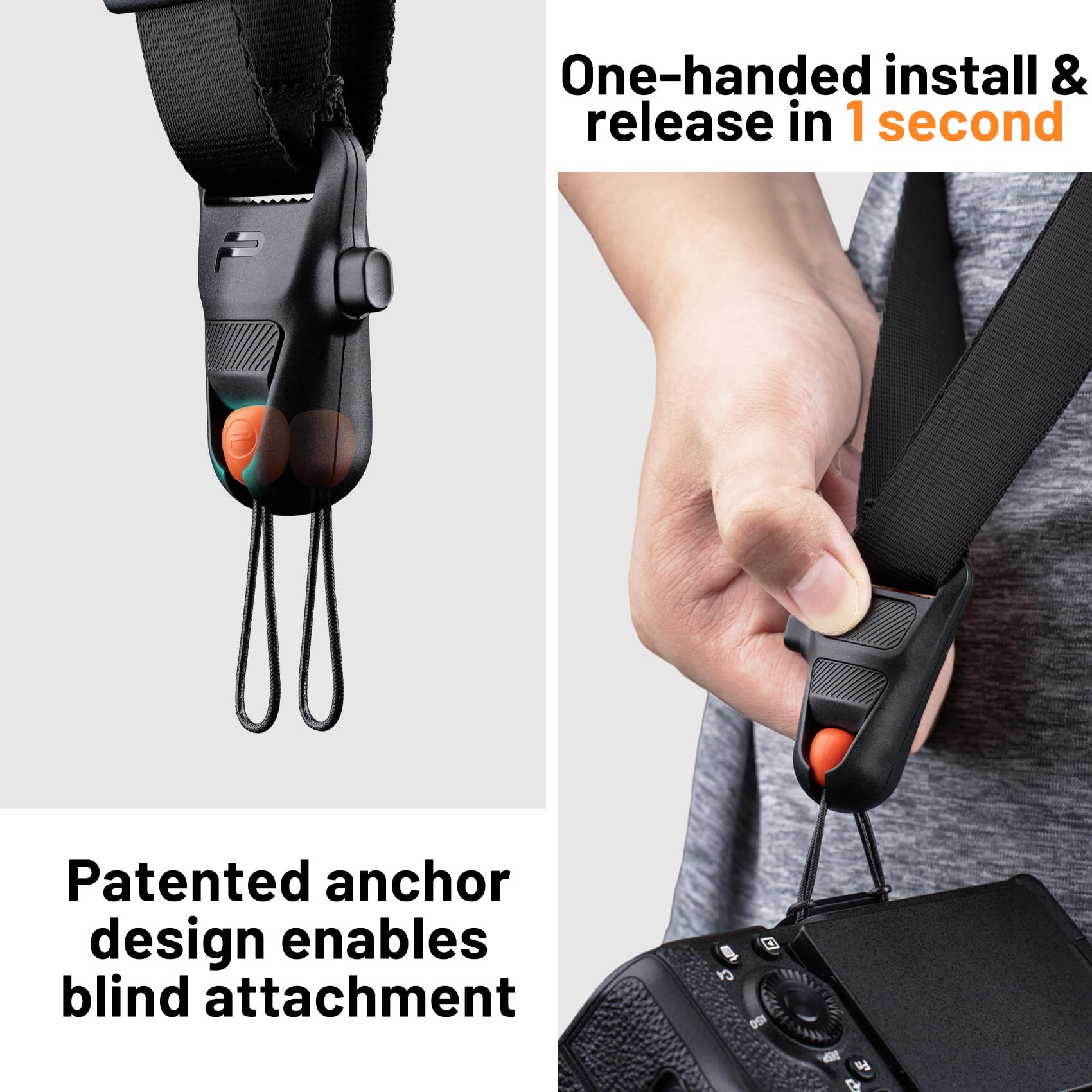 PGYTECH Kameragurt Master, Leder-Doppelschultergurt für 3 Kameras, Verstellbarer Kameragurt für professionelle Fotografen