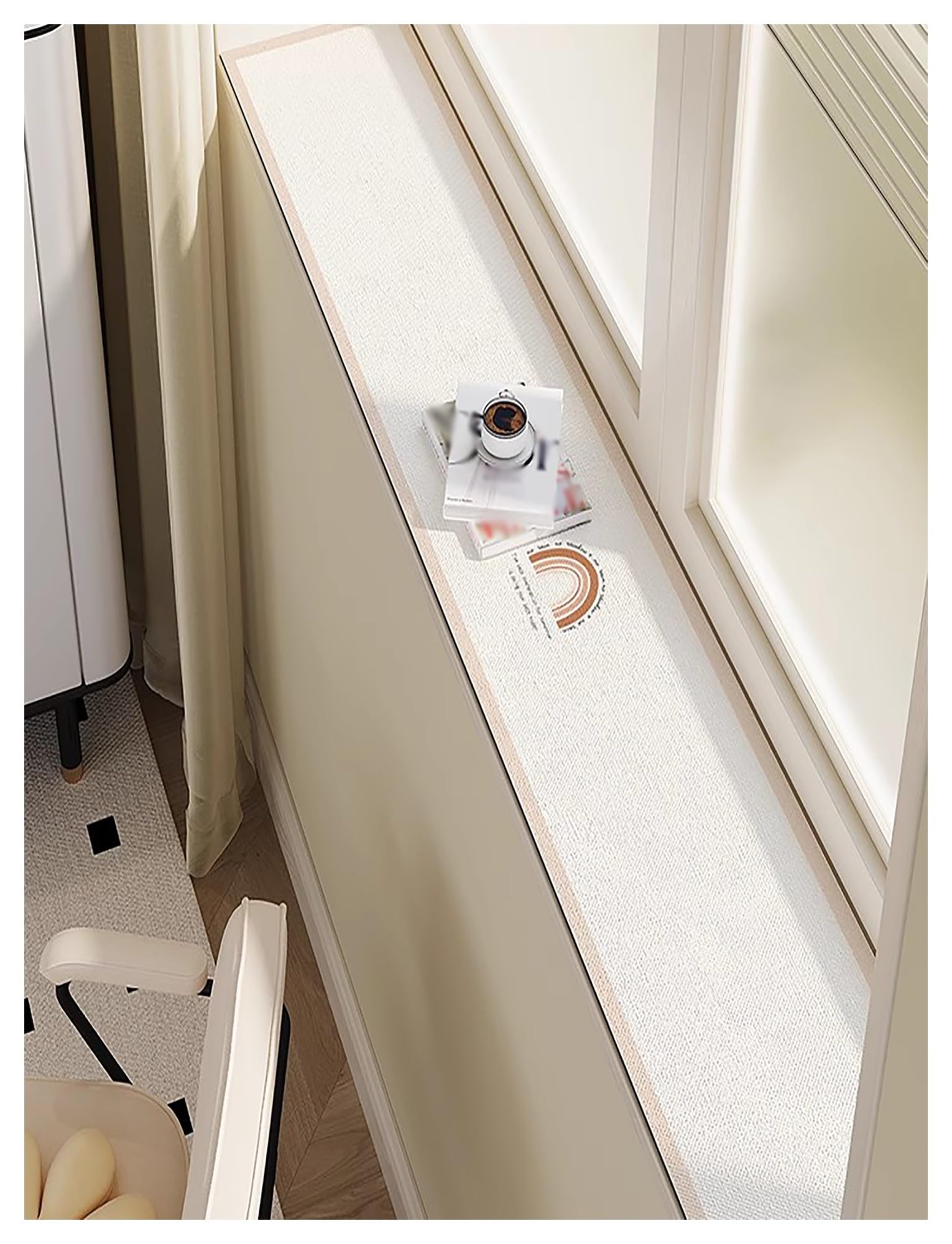 Tapis de rebord de fenêtre anti humidité coussin séchage rapide 200cm