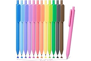 Gel Pens 12 Unique Colors for Doodling, Drawing, and Note Taking