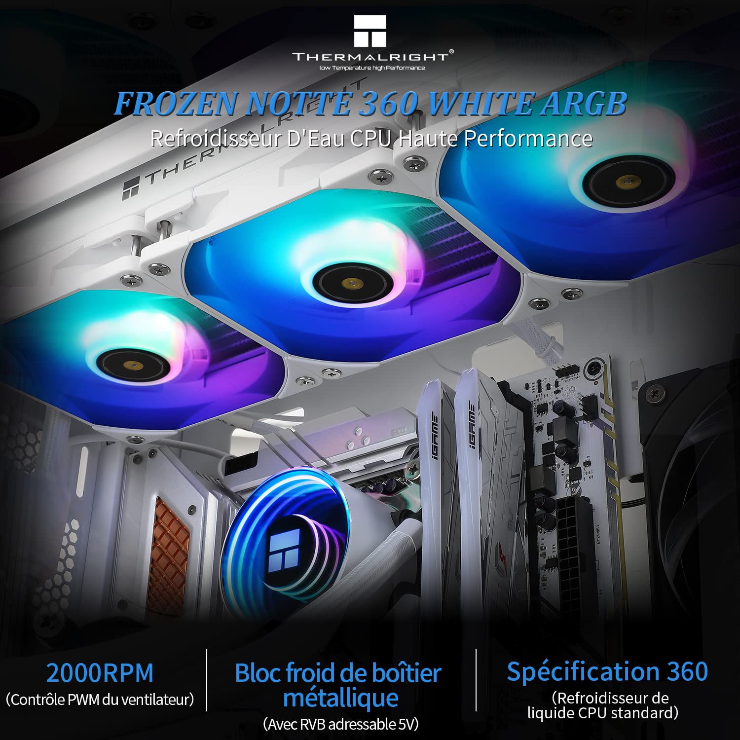 Thermalright Frozen Notte 360 WHITE ARGB Water Cooling CPU