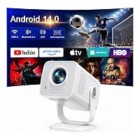 Proiettore [Android 14 & Ottica Corta]Proiettore Portatile Wi