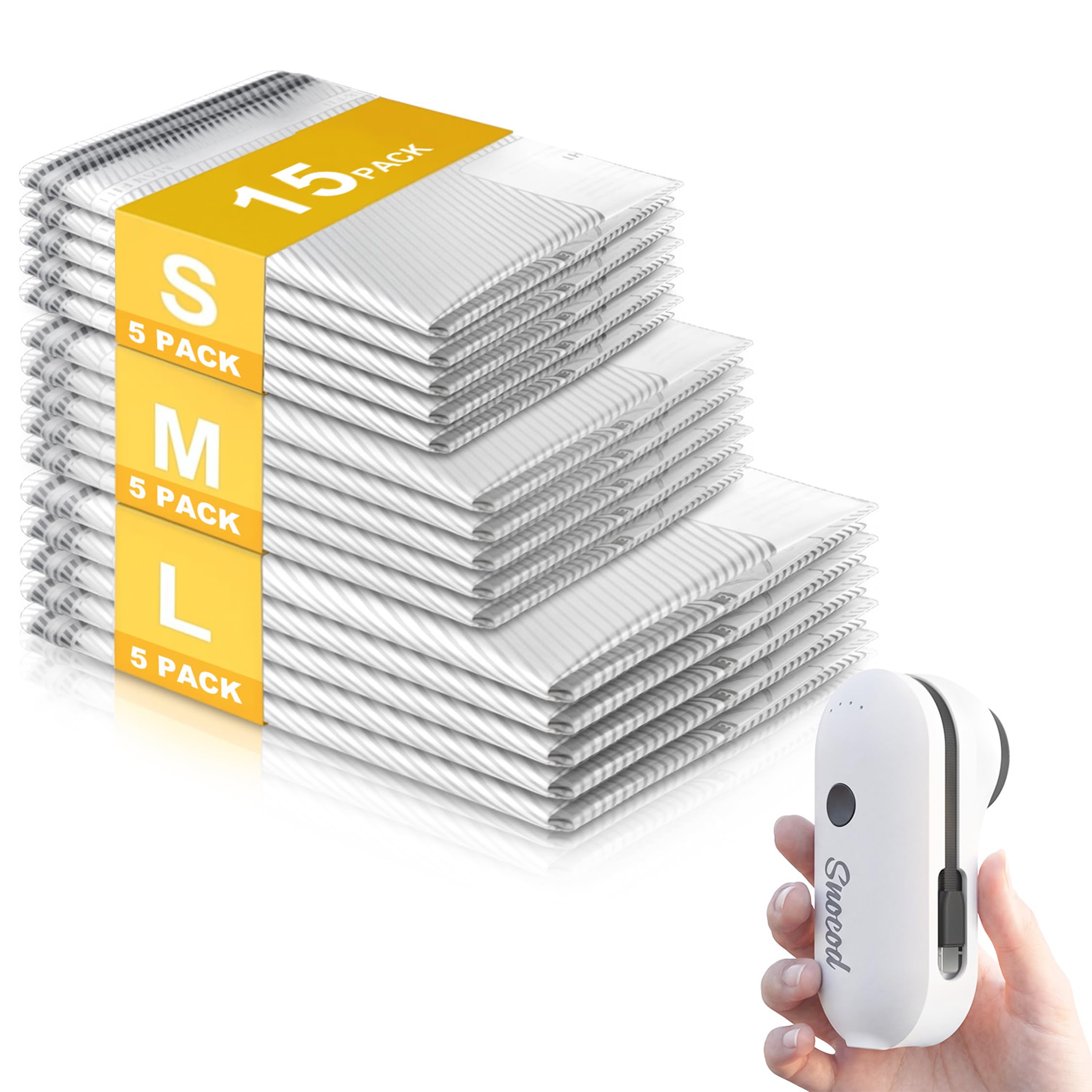 SNOCOD Vacuum Storage Bags--15 Pack