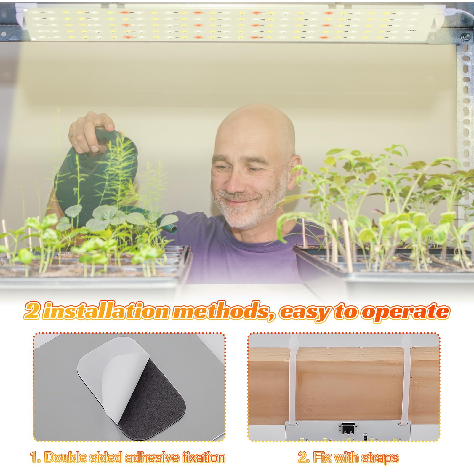 Joyan 4 Pièces Lampe de Plante LED Lampe de Culture LED à Spectre Complet Lampe Horticole avec Minuterie 3/9/12H, 10 types de Luminosité pour les Plantes d'Intérieur
