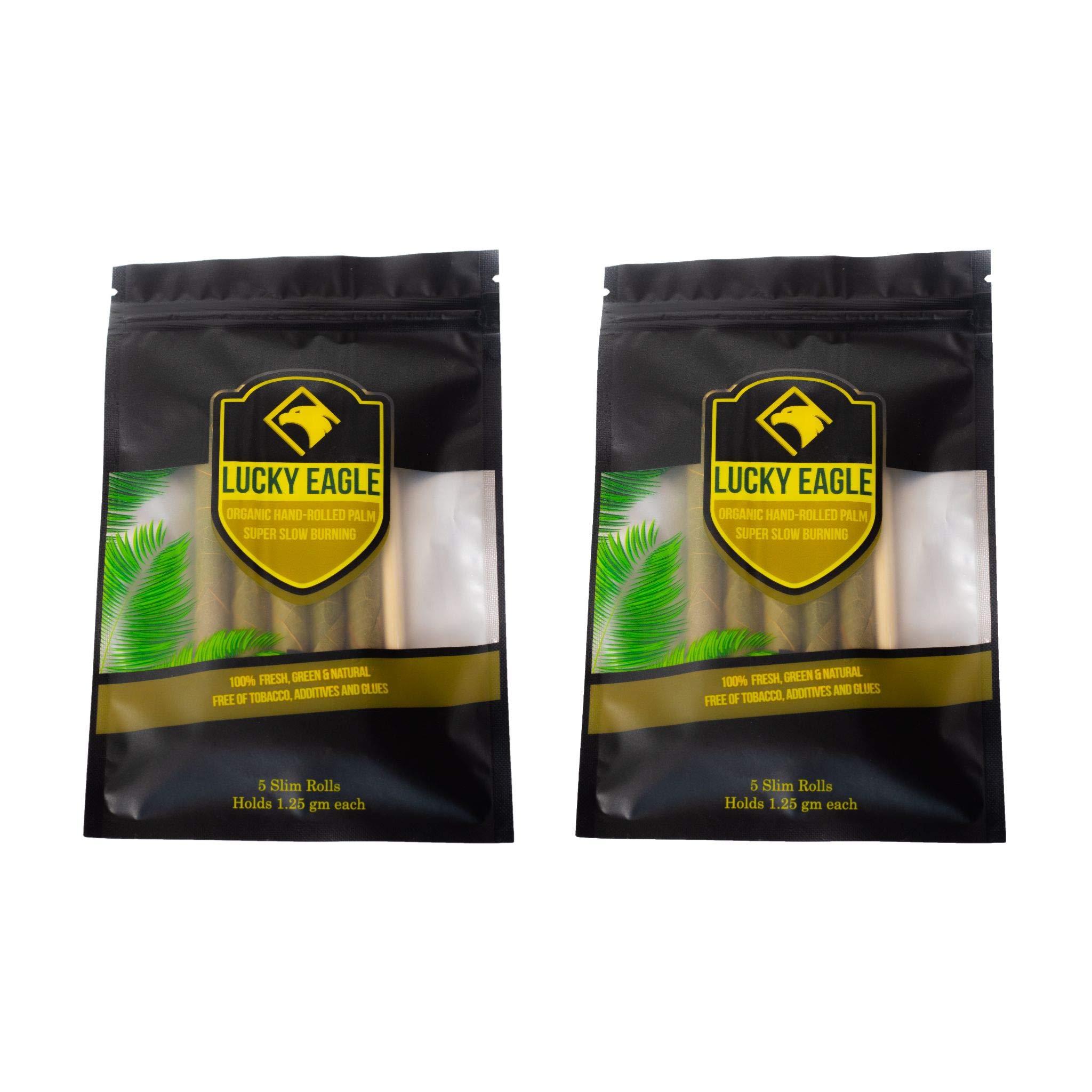 Lucky Eagle Pre Wrap Slim Cones - Slim PreRolled Palm Cones -10 Ready To Use Slim Rolls (2 Packages) (Slim)