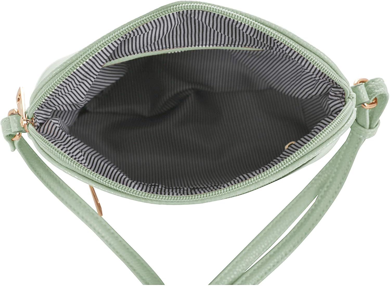 SG SUGU Lunar Lightweight Medium Dome Crossbody Bag Shoulder Bag with Tassel | Zipper Pocket | Adjustable Strap - Image 6