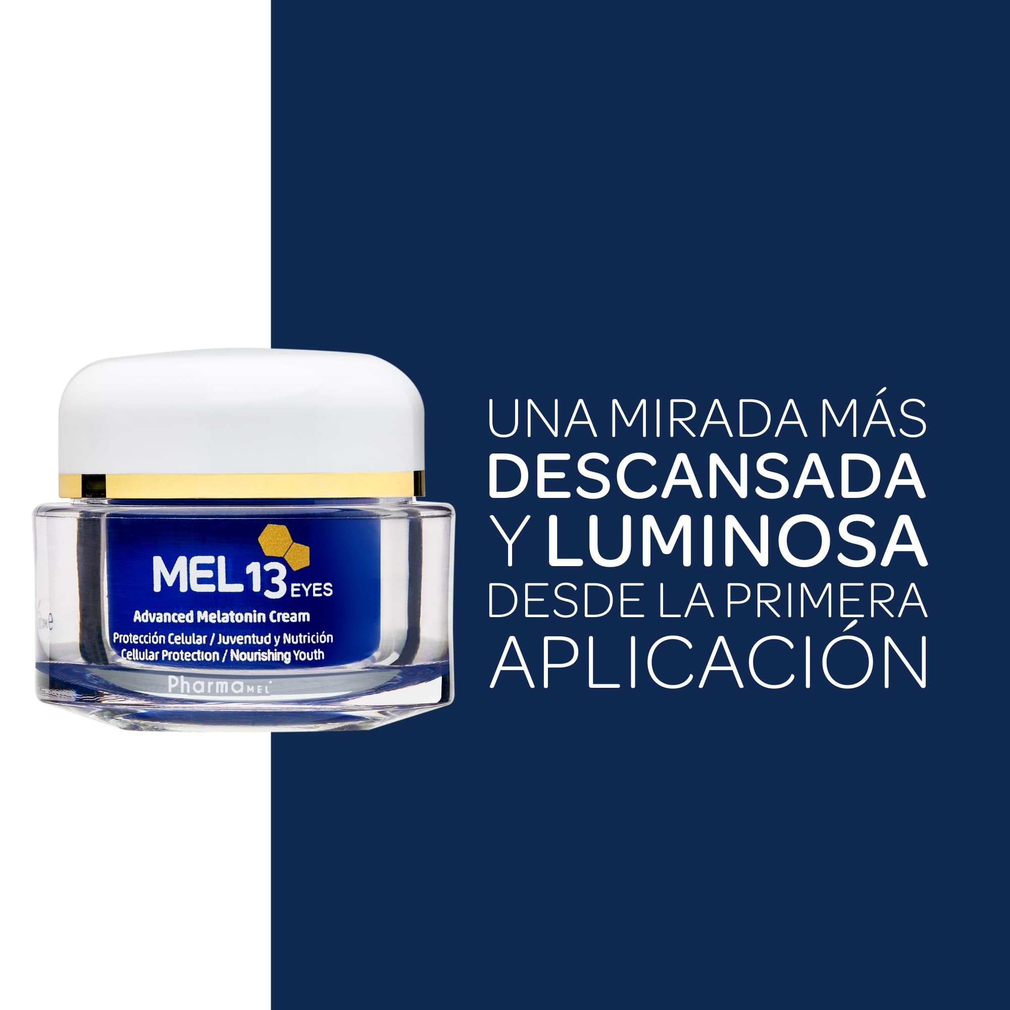 Contorno de ojos antiarrugas | Con Melatonina y coenzima Q10 | Ayuda a reducir patas de gallo, líneas de expresión y sequedad | Para todo tipo de piel | Disminuye bolsas y ojeras | 15 ml