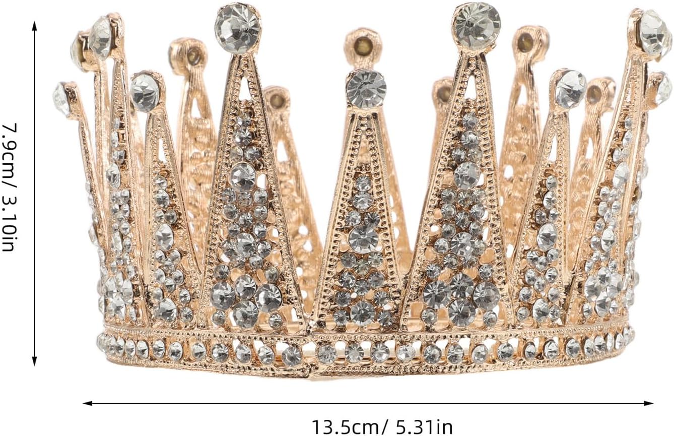 ORFOFE Full round Rhinestone Bridal Tiara for Women, Crystal Princess Headpiece Wedding Crown, Bride Hair Accessories for Birthday Party and Ceremony