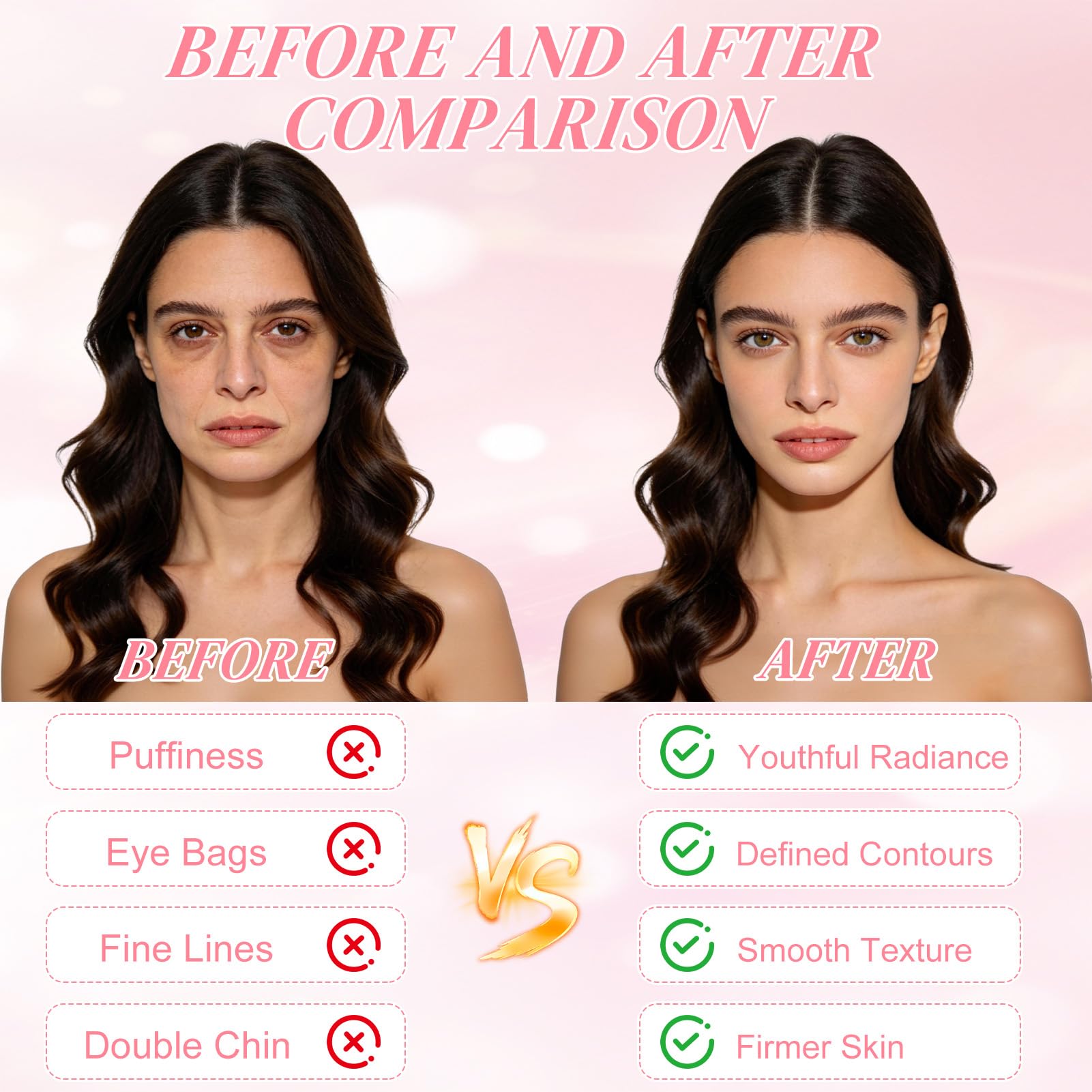 8 Piezas Kit de Masaje Gua Sha para Mujer, Gua Sha Cuarzo Rosa, Rodillo de Masaje, Cepillo Facial de Contorno, Diadema, Bolsa de Maquillaje, Regalos Guasha Facial Jade para Familia, Amigos