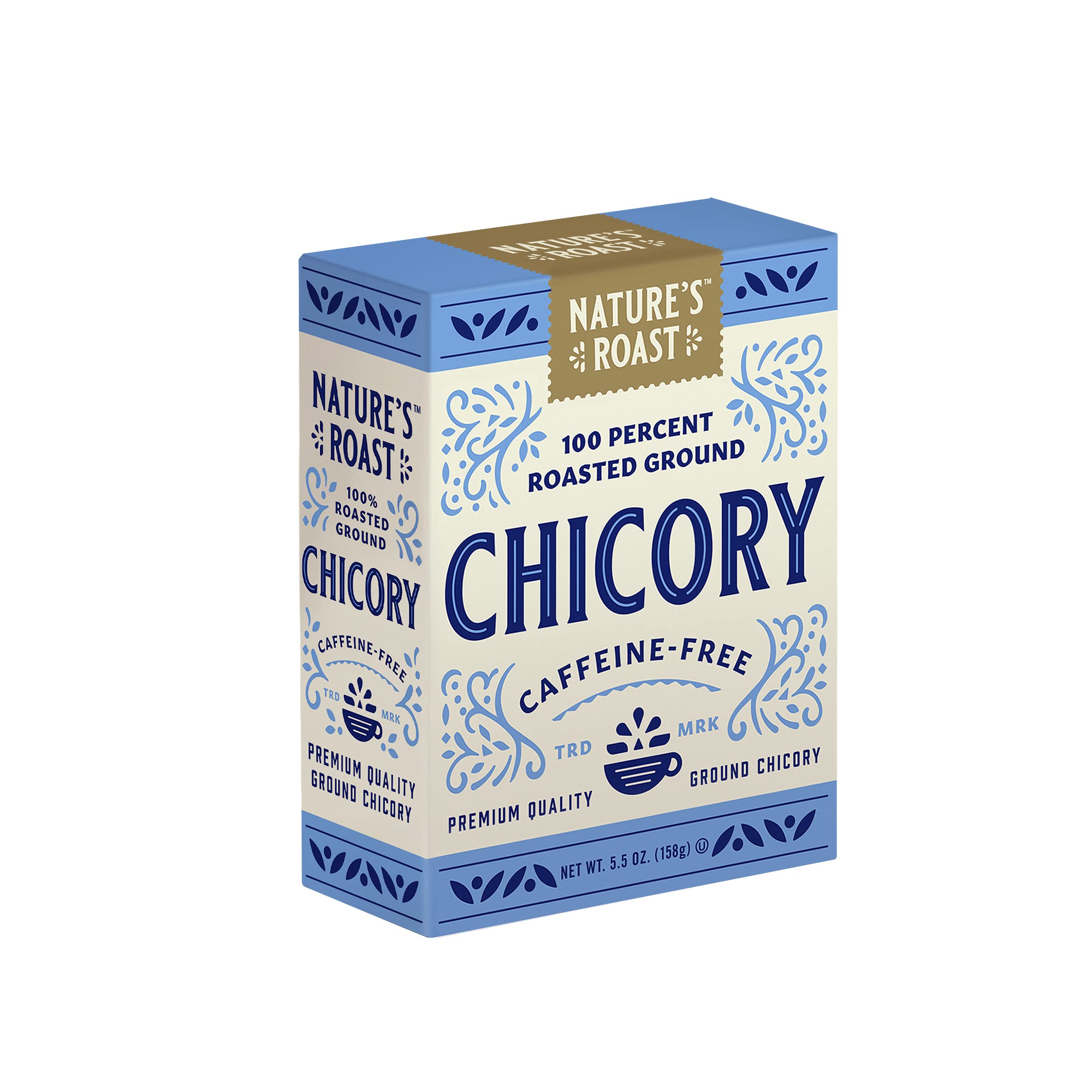 Nature's Roast 100% ed Ground Chicory, 5.5 Ounce - Naturally Caffeine Free Coffee Substitute