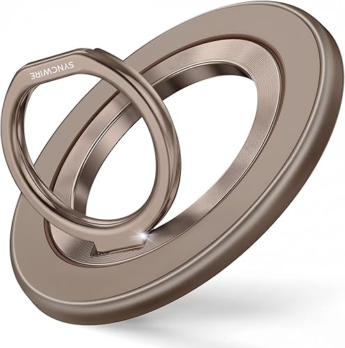 Miniatura 11 de SYNCWIRE Soporte magnético para anillo de teléfono para MagSafe - Soporte de agarre para teléfono con destellos con rotación de 360° y anillo para