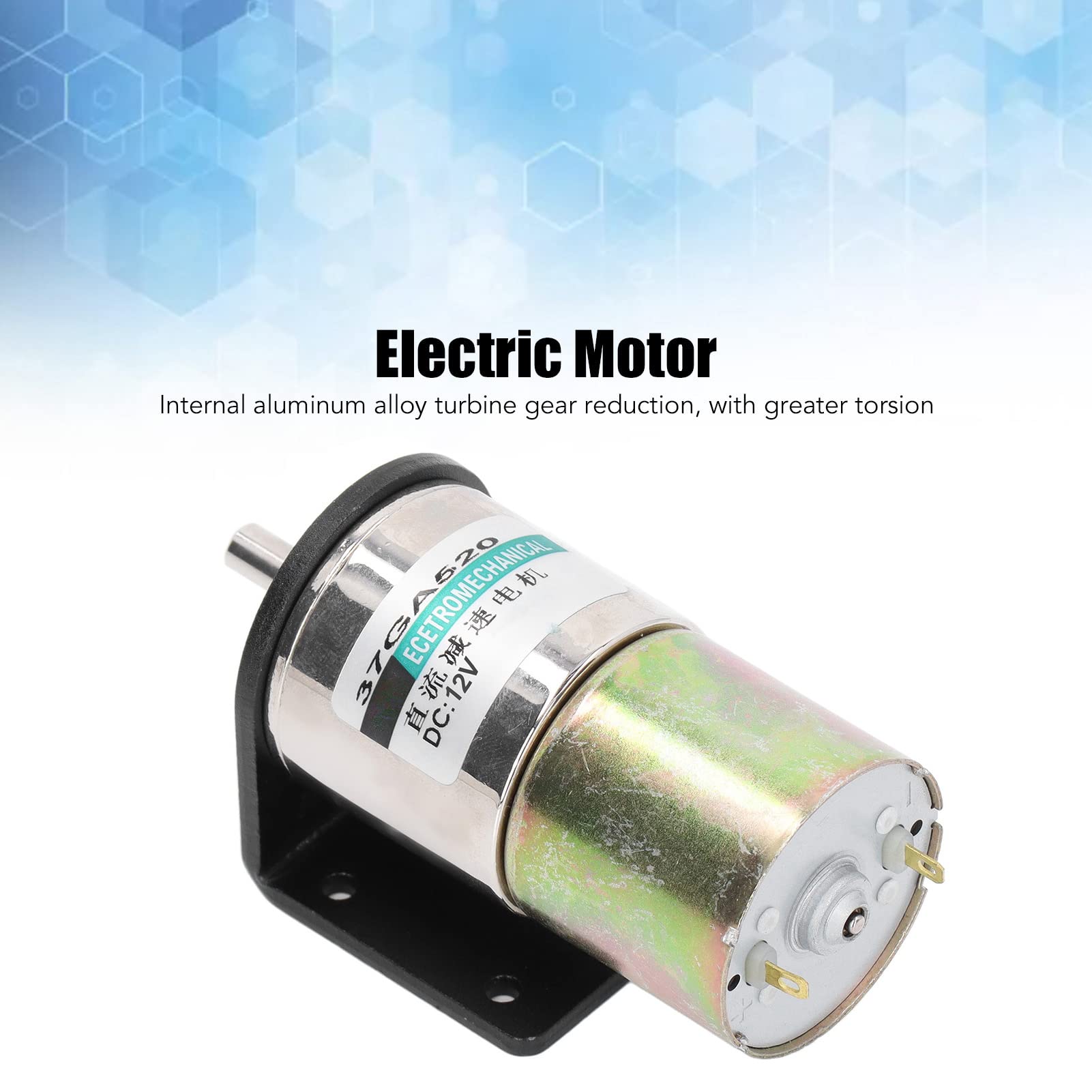 ANKROYU DC Gear Motor, Aluminum Alloy Micro Brushed Self Locking Industrial Electric Motor, DC Worm Gear Motor, Electric DC Motor for Paper Feeder(0-5 RPM)
