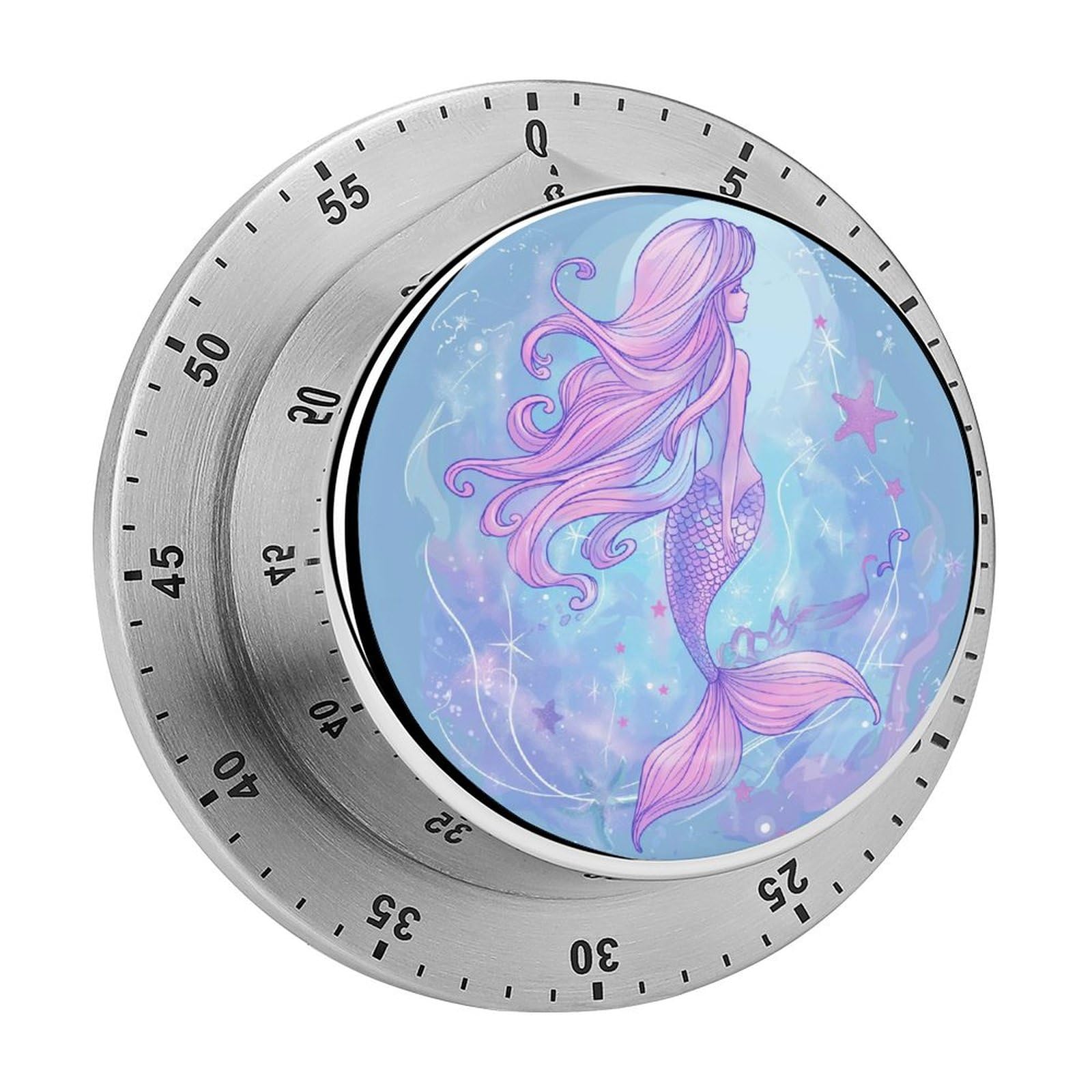 Tilivyx Multi14 Timer Mermaid Cute Kitchen Timer Countdown Magnetic Timer Mechanical Timer For Baking Cooking Oven