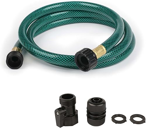 ORGRIMMAR Manguera de jardín al aire libre de pulgada para césped, manguera de barco, flexible y duradera, sin fugas, accesorio de PVC sólido para
