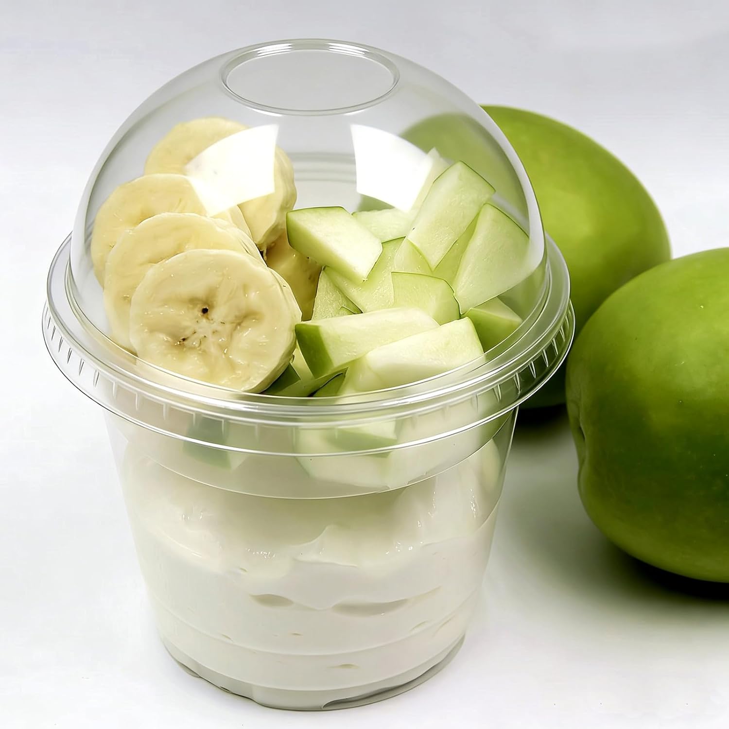 Disposable Parfait Cups with Dome Lids No Hole, pings