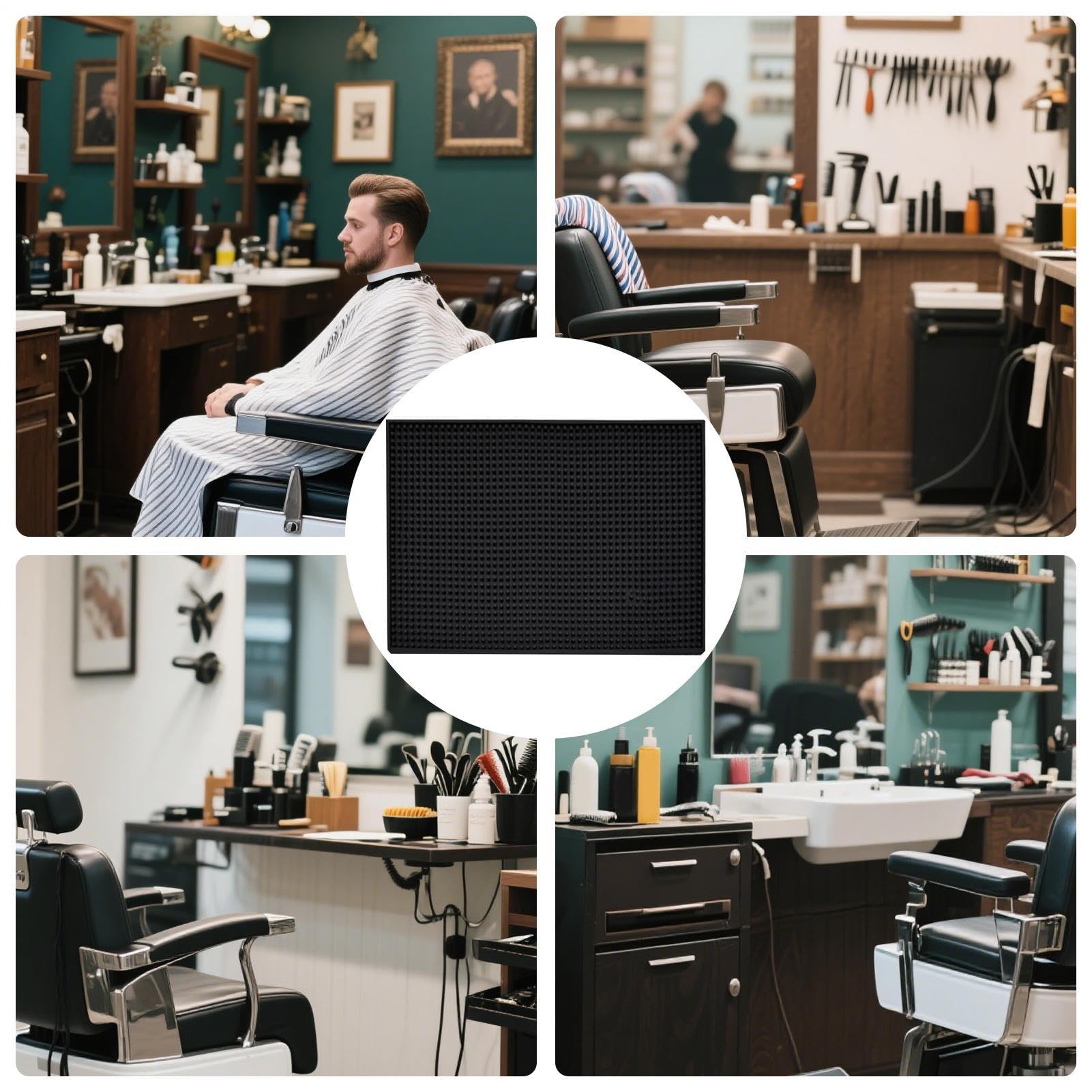 Tapis de salon pour coiffure en silicone - Organisateur d'outils de coiffure