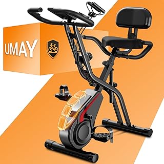 Bicicletas estáticas UMAY Bicicleta estática plegable, 5 en 1 Bicicleta spinning profesional con Resistencia