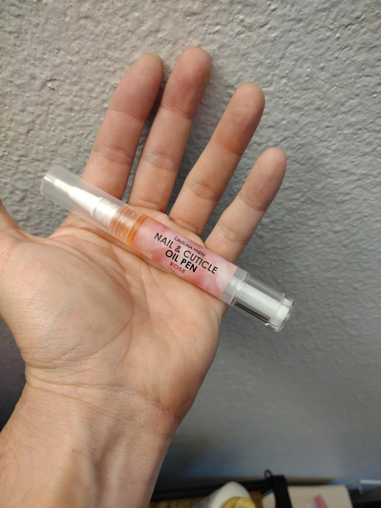 Lagunamoon Cuticle Oil Pen for Nail Nail Oil for Nail Care & Nail Growth - Nourish, Soothe & Moisturize Damaged Nails - Rose, 5 ml