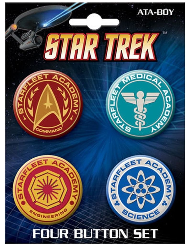 Ata-Boy Star Trek classic Starfleet Academy 4 Button Set Buttons - 1.12