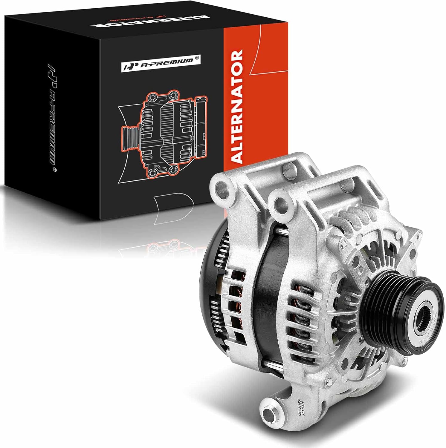 A-Premium Alternator Compatible with Jeep Grand Cherokee 11-21 & Dodge Charger 11-22, Durango 18-22, Challenger 11-22 & Chrysler 300 11-15, 5.7L 6.2L 6.4L, 220A 12V CW 6-Groove Pulley