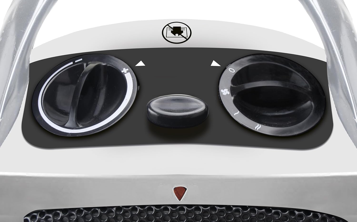 Close-up of the control panel on the Jocca 2853U Ceramic Heater