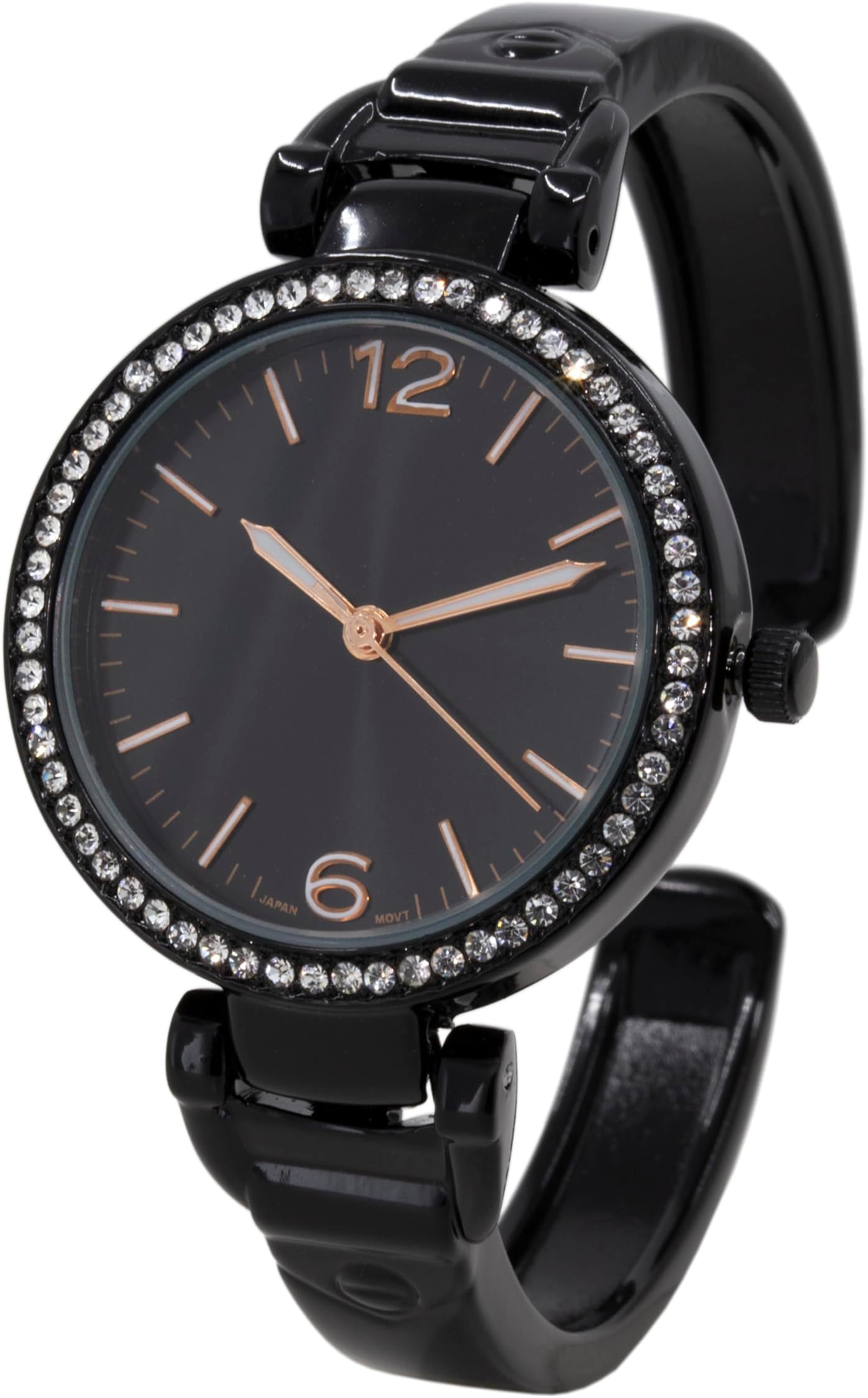 Blekon Original Mother of Pearl Cuff Bracelet Watch for Women with 31mm case Japanese Quartz Movement Metal hinged Bangle Style Cuff Wrist Watch for Ladies…