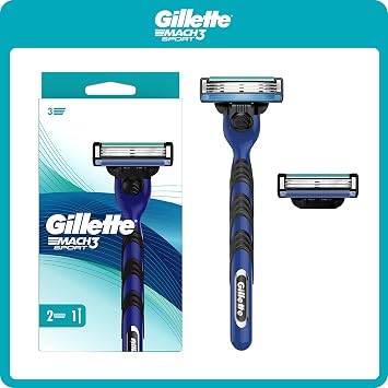 Gillette Mach3 Sport Tıraş Makinesi + 2 Adet Yedek Tıraş Bıçağı