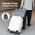 pack all 43" Premium Gusseted Travel Garment Bag, Heavy Duty Hanging Suit Bag, Foldable Dress Bag for Closet Storage, Suit Cover Protector for Clothes Shirts Dresses Coats(Grey)