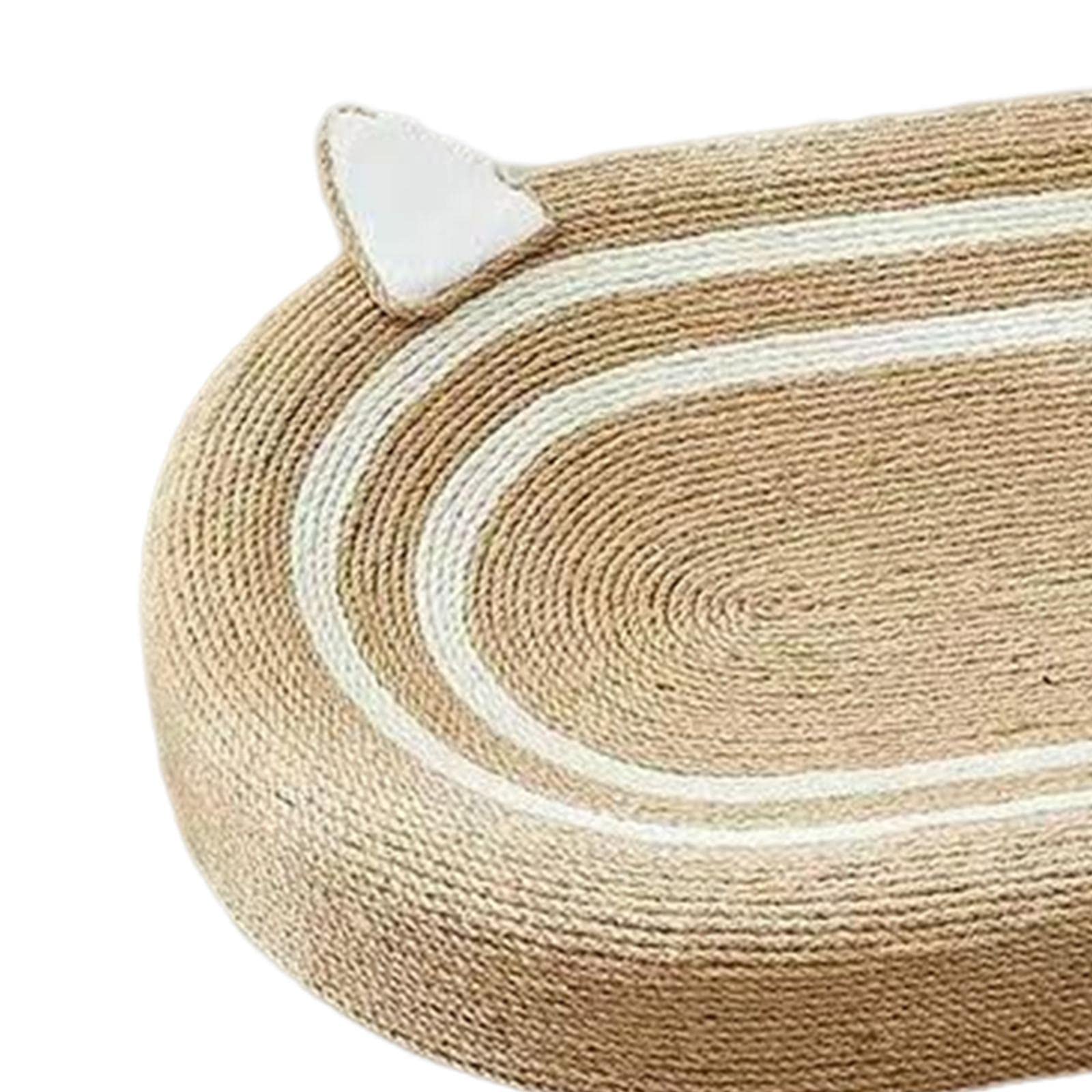 Colcolo Ovales Kratzbrett für Katzen - 3 in 1 Kratzmatte mit Ballspielzeug, Lounge Kratzpappe, Möbelschutz zum Spielen aus Pappe