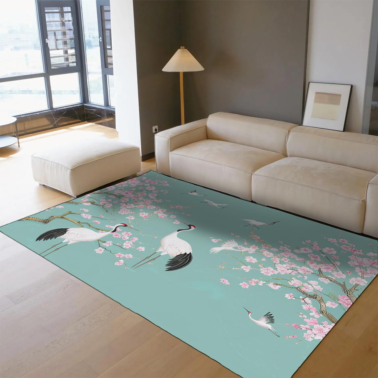 Tapis salon 150x240 poil bas neutre bureau et salle à manger
