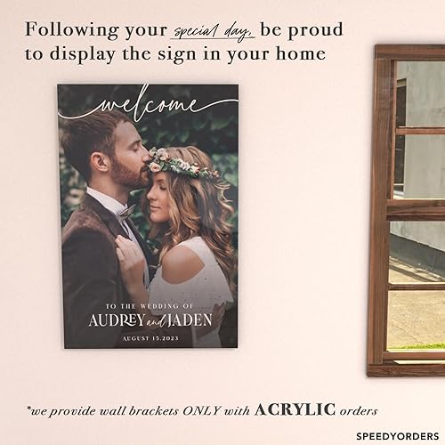 Miniatura 3 de Letrero de bienvenida de boda con foto, letrero de bienvenida a la boda  Decoración de boda personalizada perfecta para establecer el tono de tu día