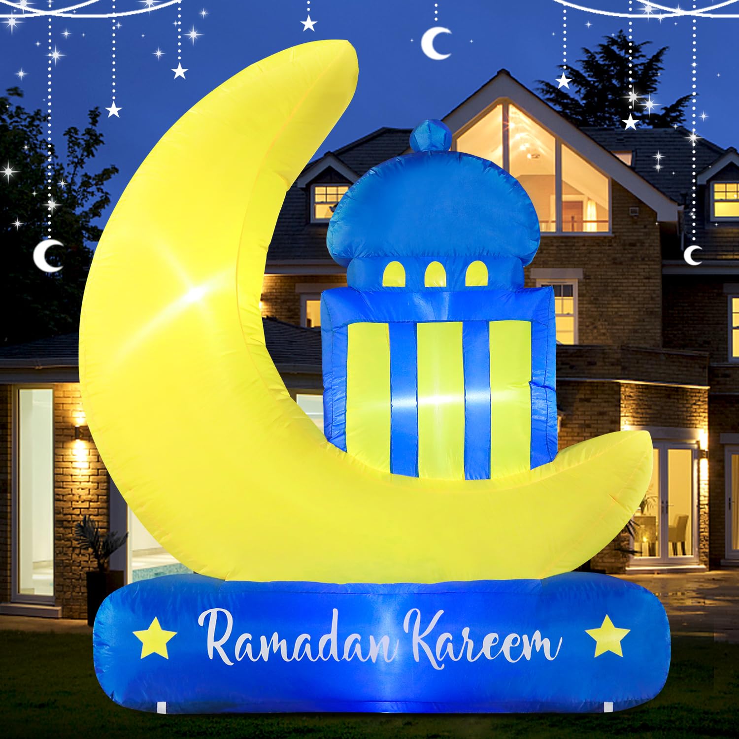 Amazon.com: DeeKom 6FT Inflatable Ramadan Crescent Moon Decorations ...