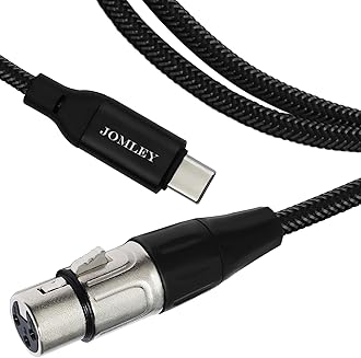XLR to USB C Microphone Cable 10 ft/3m, USB Type C to XLR Female Audio Cable, Plug and Play Mic Link Studio Cable for Audio Recording, Karaoke, Live Podcast